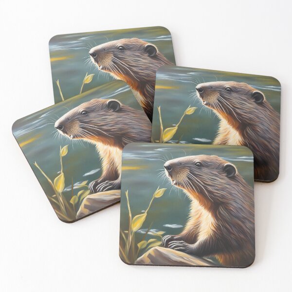 Item preview, Beaver Oil Painting Style designed and sold by CalmnessbyChoice.