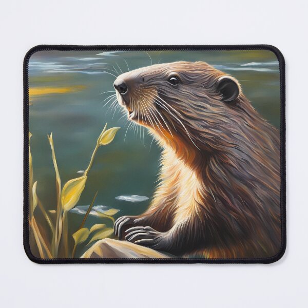 Item preview, Beaver Oil Painting Style designed and sold by CalmnessbyChoice.