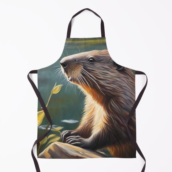 Item preview, Beaver Oil Painting Style designed and sold by CalmnessbyChoice.