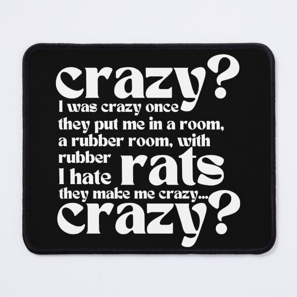 Item preview, Crazy I Was Crazy Once Classic Meme Vine Funny Gifts designed and sold by PientkaArt.