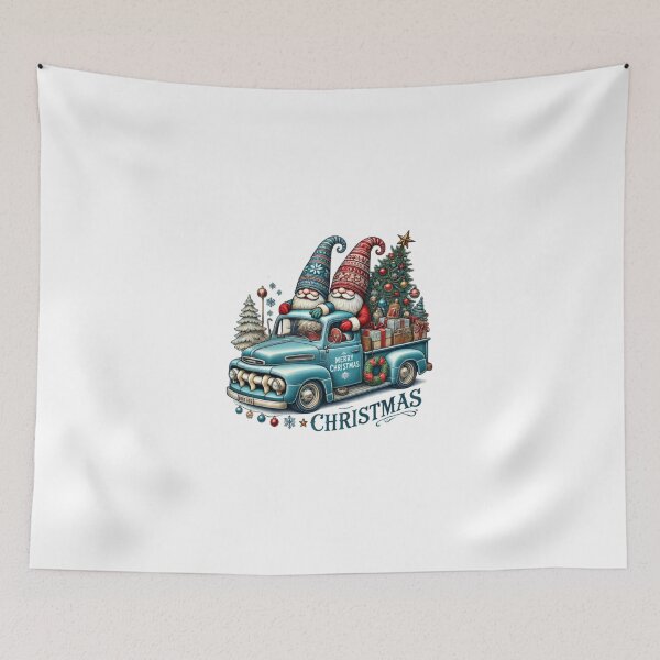 Item preview, Festive Gnome Christmas Truck - Vintage Holiday Cheer designed and sold by momo9981.