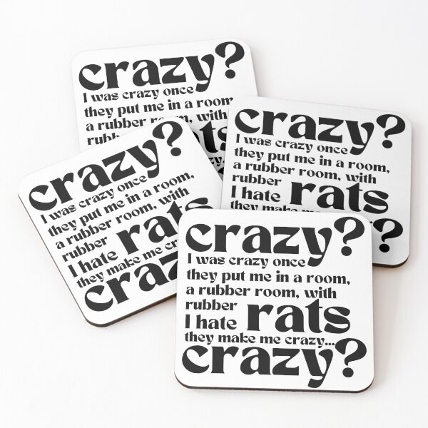 Item preview, Crazy I Was Crazy Once Classic Meme Vine Funny Gifts White designed and sold by PientkaArt.