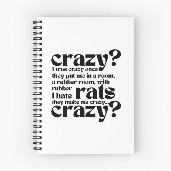 Item preview, Crazy I Was Crazy Once Classic Meme Vine Funny Gifts White designed and sold by PientkaArt.