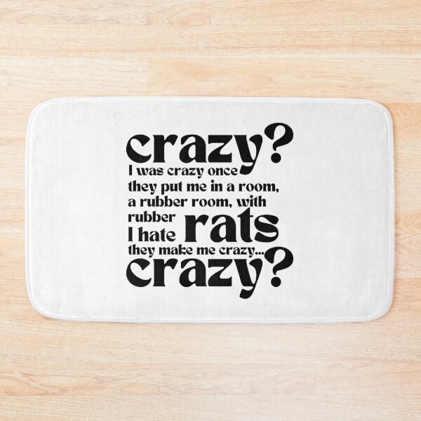 Item preview, Crazy I Was Crazy Once Classic Meme Vine Funny Gifts White designed and sold by PientkaArt.
