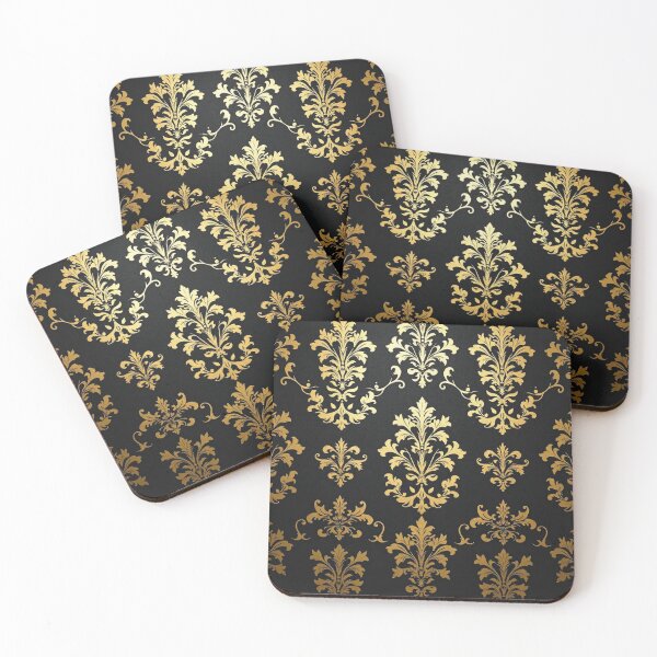 Item preview, Black & Gold Ombre Damask  designed and sold by DesignsByPrnces.