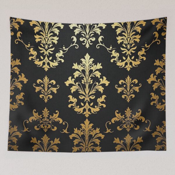 Item preview, Black & Gold Ombre Damask  designed and sold by DesignsByPrnces.