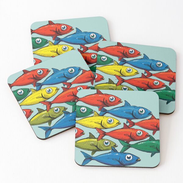 Item preview, Colorful Fish Shoall designed and sold by TojoStudios.