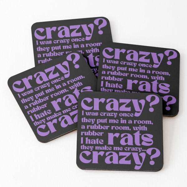 Item preview, Crazy I Was Crazy Once Classic Meme Vine Funny Gifts Purple designed and sold by PientkaArt.