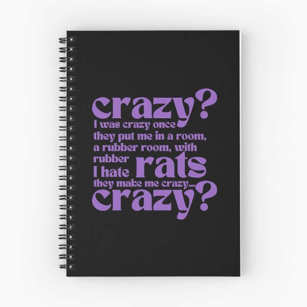 Item preview, Crazy I Was Crazy Once Classic Meme Vine Funny Gifts Purple designed and sold by PientkaArt.