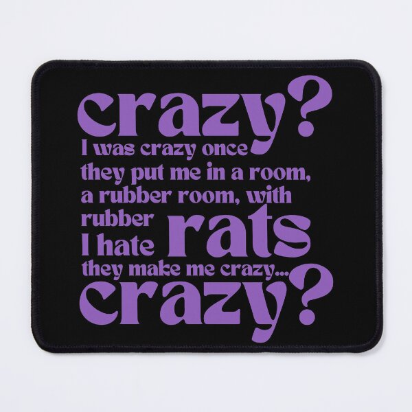 Item preview, Crazy I Was Crazy Once Classic Meme Vine Funny Gifts Purple designed and sold by PientkaArt.