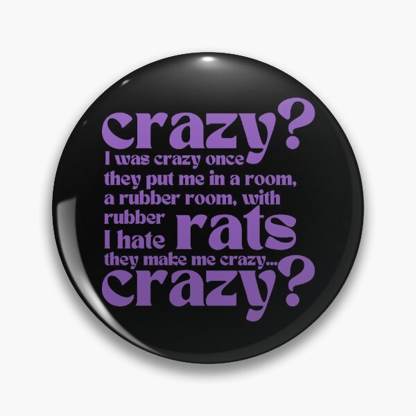Item preview, Crazy I Was Crazy Once Classic Meme Vine Funny Gifts Purple designed and sold by PientkaArt.