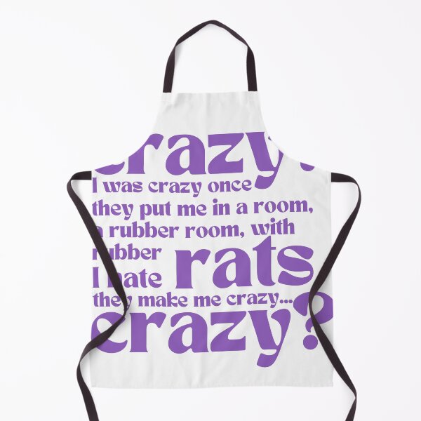 Item preview, Crazy I Was Crazy Once Classic Meme Vine Funny Gifts Purple White designed and sold by PientkaArt.