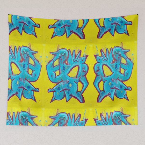 Item preview, Shapes light blue on yellow designed and sold by Diego Manuel Rodriguez.