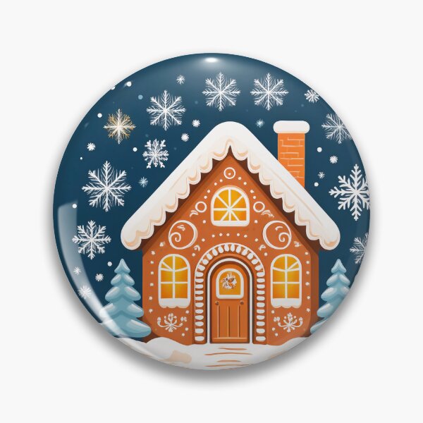 Item preview, An illustration Design depicts a charming gingerbread house nestled amidst a winter wonderland. designed and sold by HEMRO.