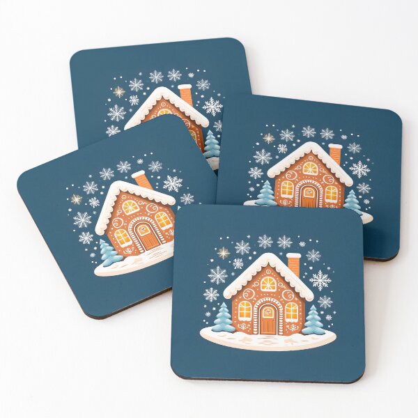 Item preview, An illustration Design depicts a charming gingerbread house nestled amidst a winter wonderland. designed and sold by HEMRO.
