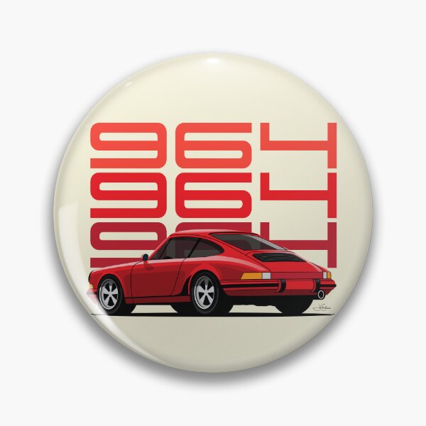 Item preview, Guards Red Porsche 911 964 illustration designed and sold by blackdogshop.