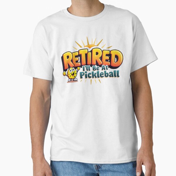Item preview, Retired Pickleball Fun Gradient Character Design designed and sold by iTeeShirts.