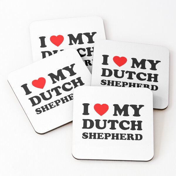Item preview, I Love My Dutch Shepherd Heart Dog Gift designed and sold by Guarddogdrive.