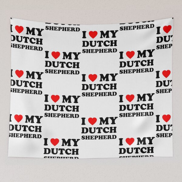 Item preview, I Love My Dutch Shepherd Heart Dog Gift designed and sold by Guarddogdrive.