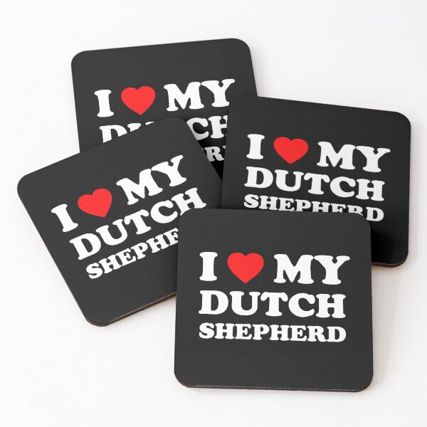 Item preview, I Love My Dutch Shepherd Heart Dog Gift designed and sold by Guarddogdrive.