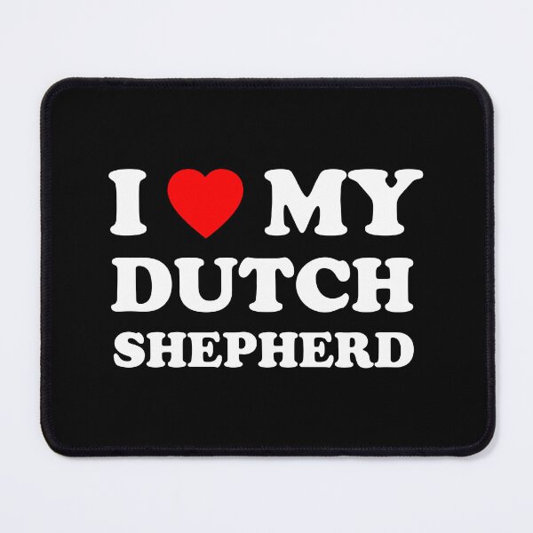 Item preview, I Love My Dutch Shepherd Heart Dog Gift designed and sold by Guarddogdrive.