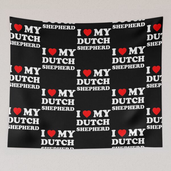 Item preview, I Love My Dutch Shepherd Heart Dog Gift designed and sold by Guarddogdrive.