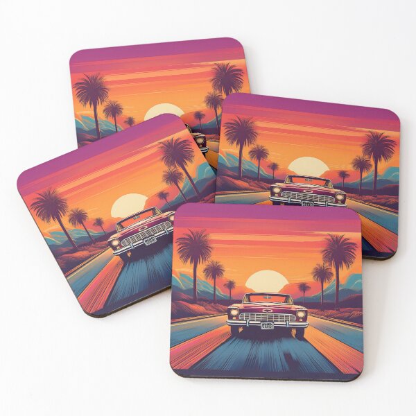 Item preview, Retro Sunset Cruise with Classic Car designed and sold by RaiyaTees.