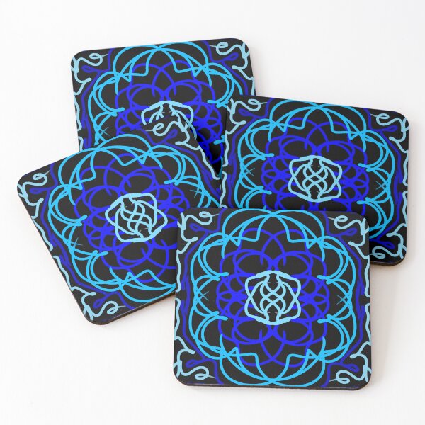 Item preview, Abstract and symmetric blue pattern  designed and sold by Stefrait-7.