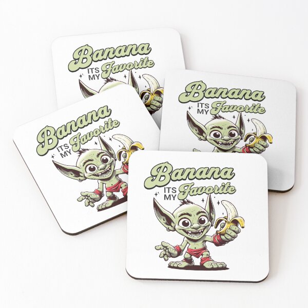 Item preview, goblin holding banana designed and sold by ShawishArt.
