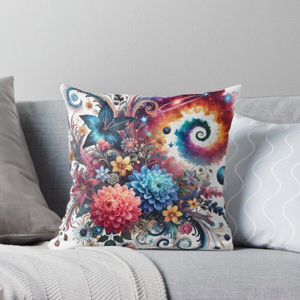 Item preview, Cosmic floral Artwork Flowers and Galaxies designed and sold by drbozzo.