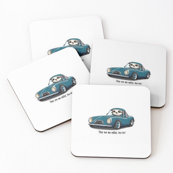 Item preview, Raccoon Drives Racing Car designed and sold by maria-kuu.