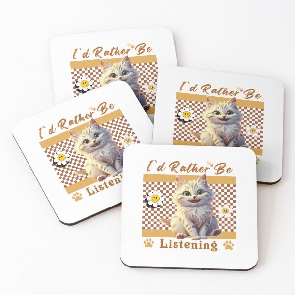 Item preview, I`D Rather Be Listening Cute Cat Mom Fall Design designed and sold by Raise2Shine.