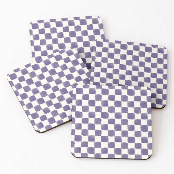 Item preview, Plum Gouache Painted Checherboard designed and sold by DesigndN.