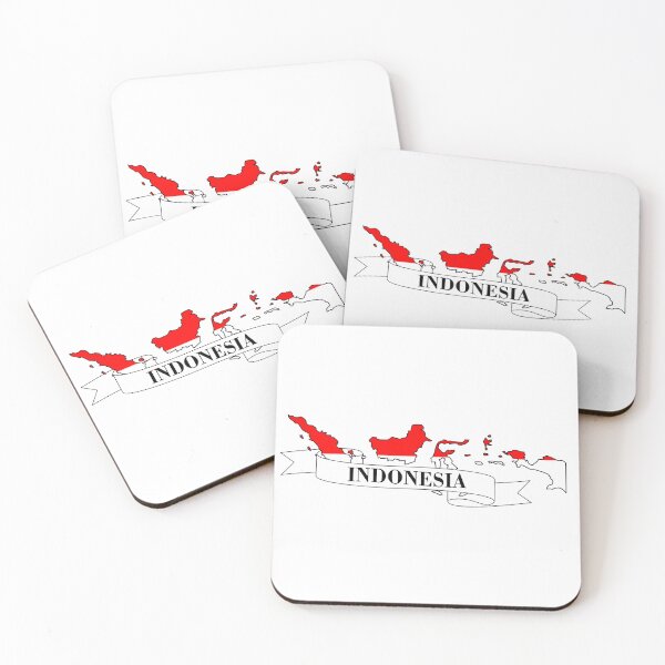 Item preview, indonesia flag map designed and sold by visual adventures.