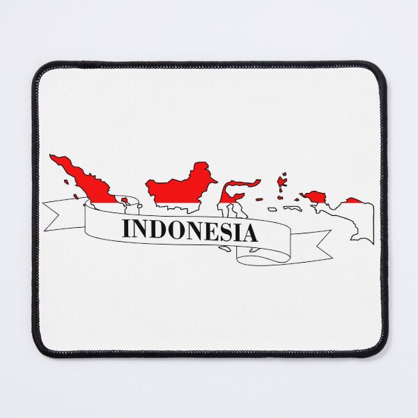 Item preview, indonesia flag map designed and sold by visual adventures.