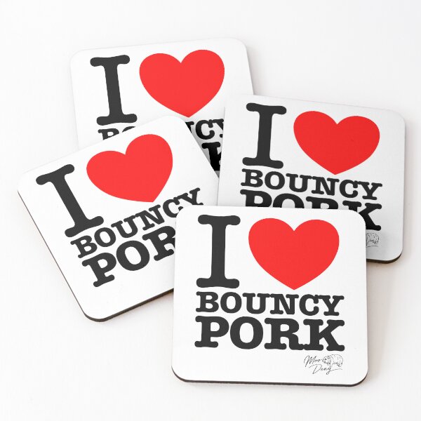 Item preview, I Heart Bouncy Pork - Moo Deng designed and sold by ourkid.