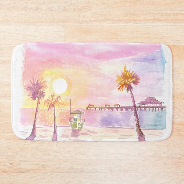 Item preview, Romantic Clearwater FL Beach Pier at Sunset designed and sold by artshop77.