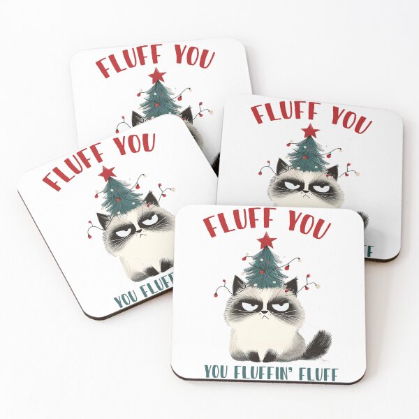 Item preview, Fluff You, you fluffin' fluff! Funny Christmas cat designed and sold by lucidfrog.