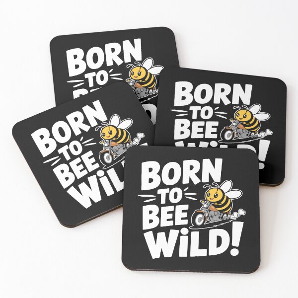 Item preview, Born To Bee Wild! Cute Bee Motorcycle Pun designed and sold by PMCreative.