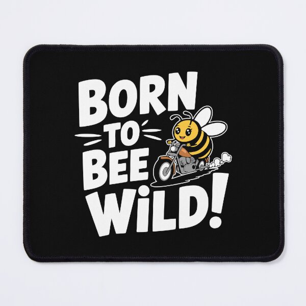 Item preview, Born To Bee Wild! Cute Bee Motorcycle Pun designed and sold by PMCreative.
