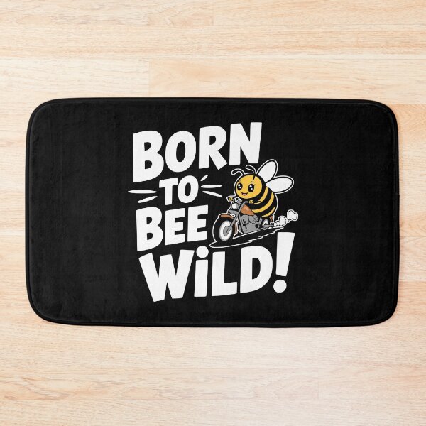 Item preview, Born To Bee Wild! Cute Bee Motorcycle Pun designed and sold by PMCreative.