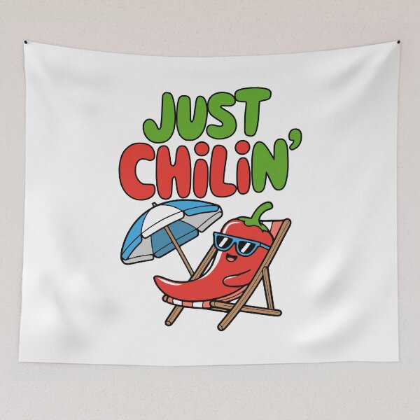 Item preview, Just chilin! Kawaii Chili Pepper Pun designed and sold by PMCreative.