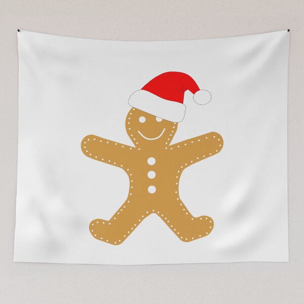 Item preview, Christmas Gingerbread Man Wearing Santa Hat designed and sold by Sartoris Art.