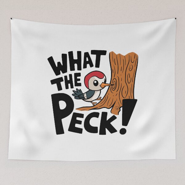 Item preview, What The Peck! Cute Woodpecker Pun designed and sold by PMCreative.