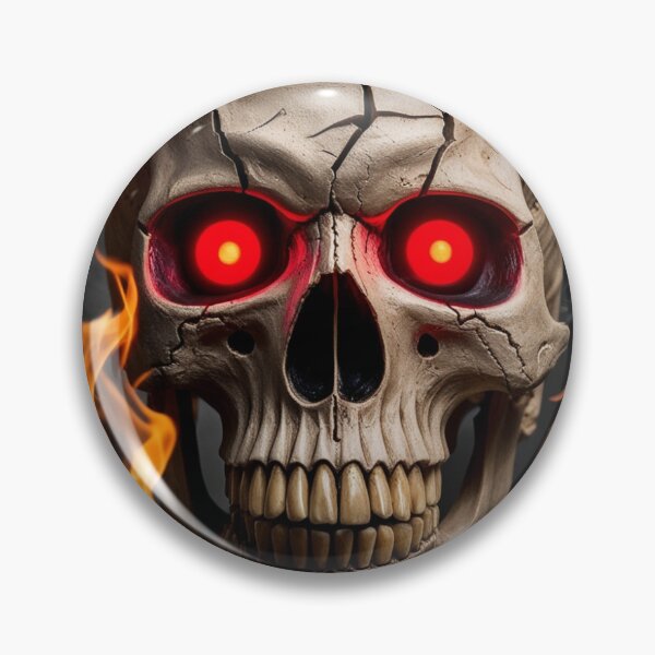 Artikelvorschau, Dämonischer Feuerschädel || Halloween entworfen und verkauft von CallSticker.