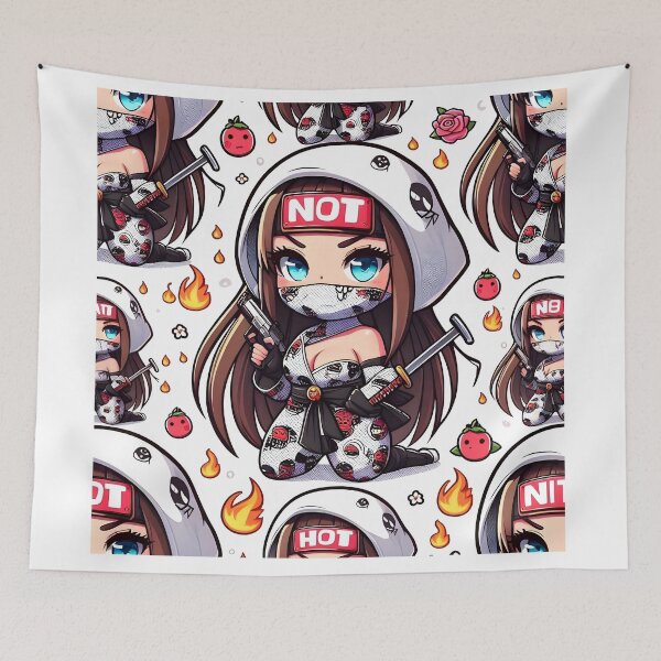 Item preview, Hot-cute Chibi ninja pattern 42.0 designed and sold by StickyGuys.