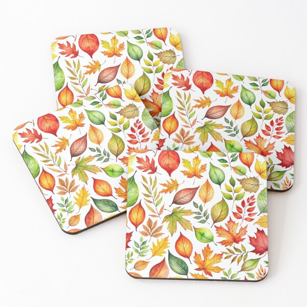 Item preview, Pattern with mix of Colorful Autumn Leaves, Capturing the Essence of Nature's Seasons.  designed and sold by twisted-dot.