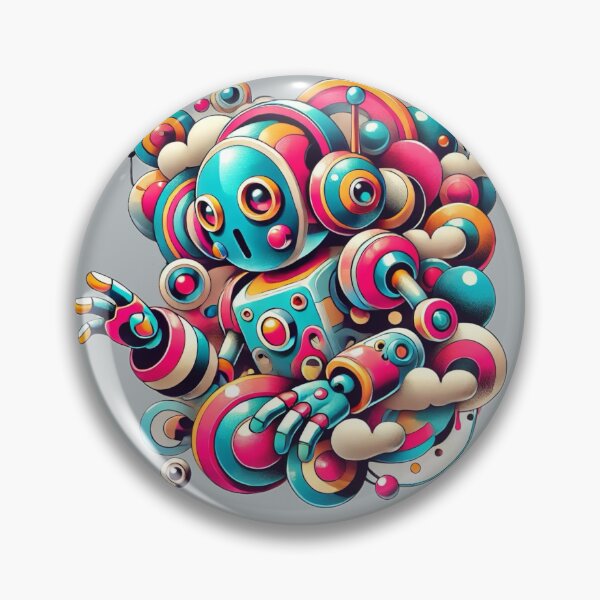 Item preview, Surreal Colorful Robot – Futuristic Digital Art designed and sold by CreationbyNiki.