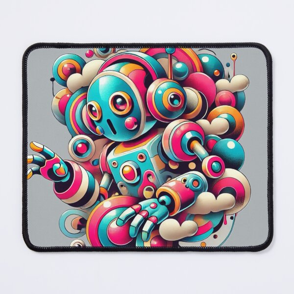 Item preview, Surreal Colorful Robot – Futuristic Digital Art designed and sold by CreationbyNiki.