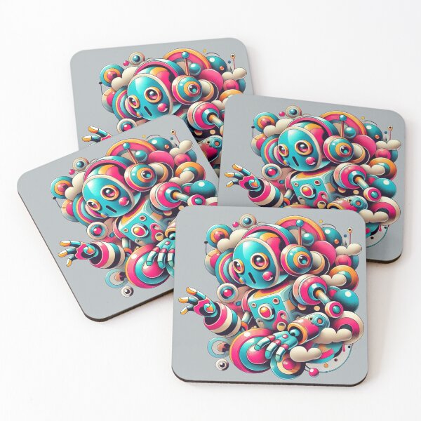 Item preview, Surreal Colorful Robot – Futuristic Digital Art designed and sold by CreationbyNiki.